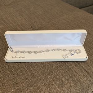 Sterling Silver & Diamond Bracelet